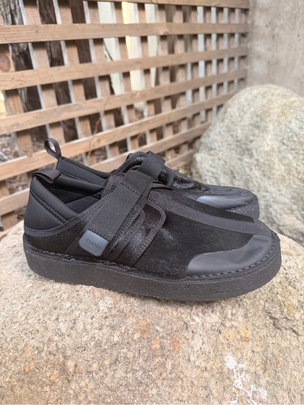 Clarks Black Fur Clarks Trek Taiyo